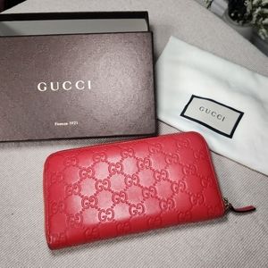 EUC Gucci GG guccissima Long Zippy Wallet